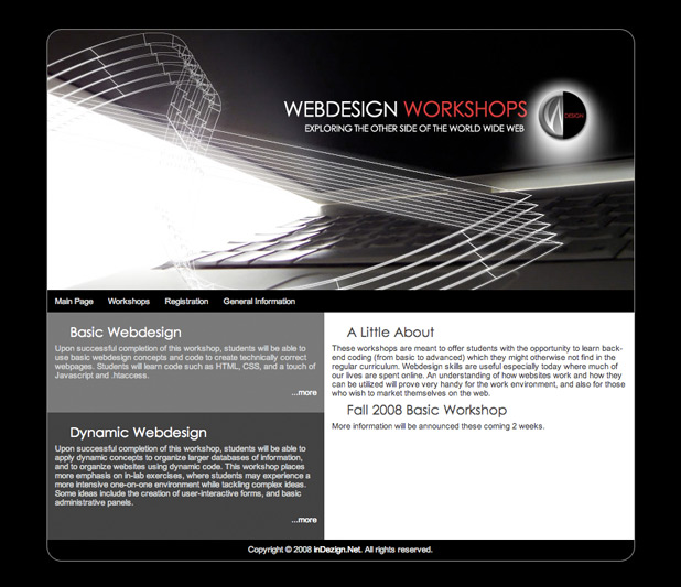 Quarterly Webdesign Workshops at UCI - 1